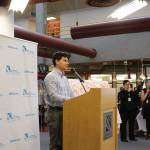Equity and inclusion coordinator for LWTech Eric Izaguirre addresses the crowd at the RISE Center dedication. Samantha Pak, Kirkland Reporter