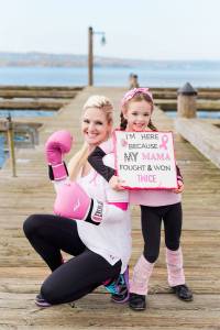 Janae Smith and her daughter Brooklyn decked out in pink in support of breast cancer awareness. Courtesy of Jami West Photography