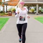 Janae Smith prepares for a 10K run to raise money for breast cancer research. Courtesy of Jami West Photography