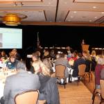 Lt. Gov. Cyrus Habib addresses a crowd at the East King County Chambers of Commerce Legislative Coalition breakfast on Thursday. Raechel Dawson, Reporter Newspapers