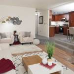 The living room and dining room of Nathan Shihs home, which was sold by John L. Scott broker Peng Tea. Courtesy of Pacific Showings