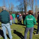 Dave Ramsays volunteer work group gathers in Juanita Bay Park to wish him well in his move to Seattle. Katie Metzger/staff photo