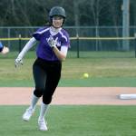 Lake Washingtons Abigail Mills heads to third base during a jamboree game against Bothell. Andy Nystrom/staff photo