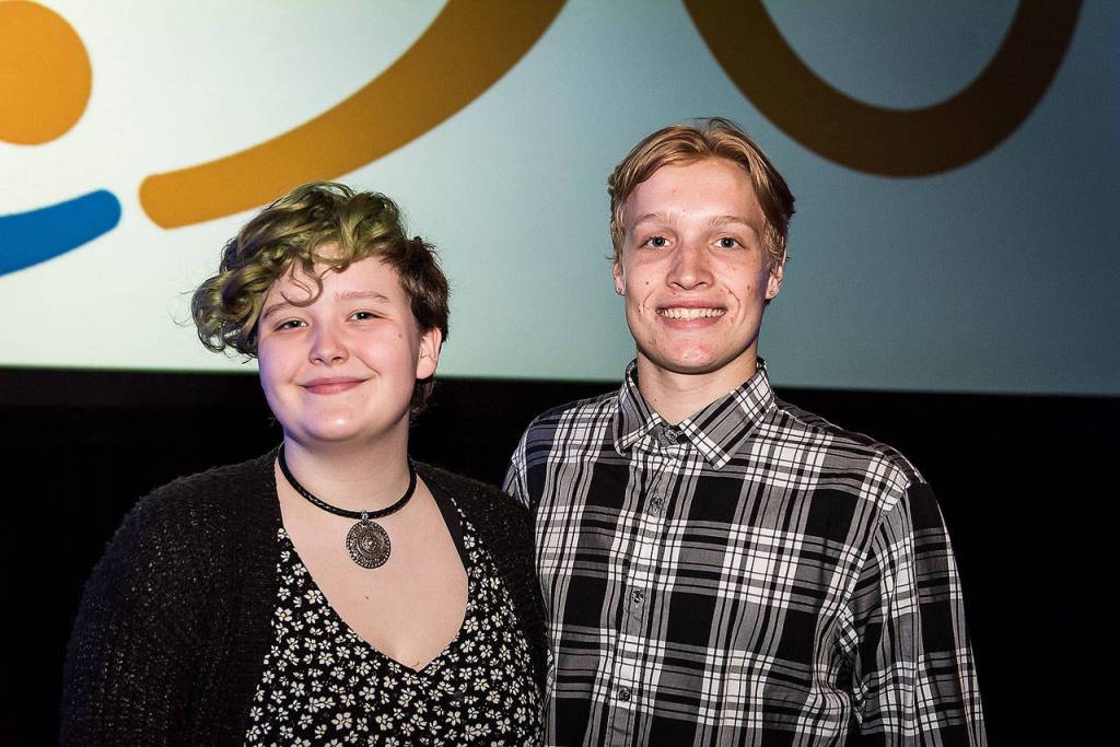 Zoey and Alex at the Youth Eastside Services Invest in Youth breakfast. Photo courtesy of Phillip Johnson