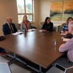 U.S. Rep. Suzan DelBene discusses the issue of affordability on the Eastside with low-income housing residents in Kirkland on April 3. Katie Metzger/staff photo