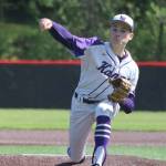 Lake Washington hurler Oliver Laufman delivers a pitch in the fifth inning during his no-hit performance on Saturday. Andy Nystrom / staff photo