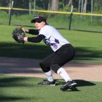 Lake Washingtons Haley Brown fields a ball at second base during the 3A KingCo tournament. Andy Nystrom / staff photo