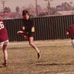 The author, middle, after heading the ball up field during his high school days. Photo courtesy of Ed Nystrom