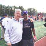 Rob Luckey and Salvon Ahmed, the day he announced to play football for the University of Washington. Courtesy photo