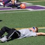Middle photo, Camper Briggs Blalock takes a quick breather. Andy Nystrom / staff photo