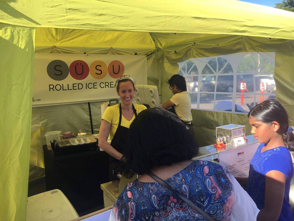 Susu Rolled Ice Cream is one of the vendors at the Juanita Friday Market in Kirkland. Katie Metzger/staff photo