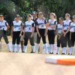 The host Redmond team soaks up the opening ceremonies in this shot from the first-base dugout. Andy Nystrom / staff photo
