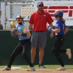 Kirklands Bella Ely makes a putout. Courtesy of workmac-LLSWS