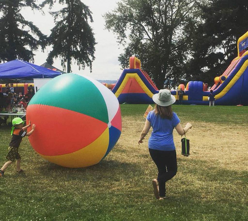 The 11-acre KidZone entertains children and adults with inflatables, activities and more. Photo via Facebook