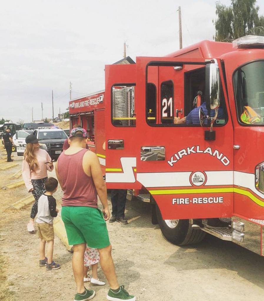 Kids get to Touch-a-Truck at Kirkland Summerfest. Photo via Facebook