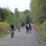 Families walk and bike along the Cross Kirkland Corridor during Crossing Kirkland on Sept. 8. Katie Metzger
