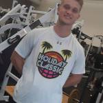 Lake Washington High senior Brady Gockel prepares for some weightlifting. Andy Nystrom / staff photo
