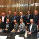 Candidates from the 1st, 45th and 46th districts pose with local college students after a voters forum sponsored by the Northshore Council PTSA. Katie Metzger/staff photo