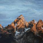 Dmitruks pieces take anywhere from one or two months to complete, depending on the painting style. She uses palette knife work for more texture and color on the Grand Tetons. Photo courtesy of Elina Dmitruk