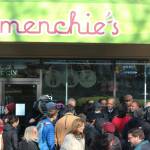 People protest at Totem Lake Menchies on Nov. 20 regarding a black man being asked to leave the store on Nov. 7. Andy Nystrom/staff photo
