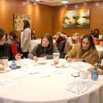 L-R: Amber Bulluck, Stephanie Reimer, Pilita Corrales and Blythe Condo enjoyed learning at their first hand lettering class. Stephanie Quiroz/staff photo