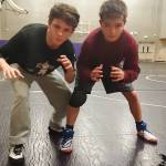 From left to right, Lake Washington wrestlers Elijah and Jackson Lux. Andy Nystrom / staff photo