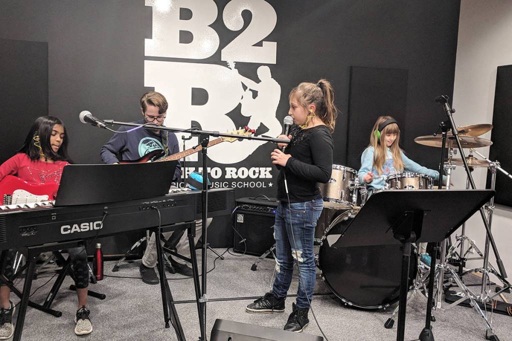 Head to the Crossroads Shopping Center Market Stage on the second Saturday of the month for family-friendly, interactive live music performances with Bach to Rock Music School.