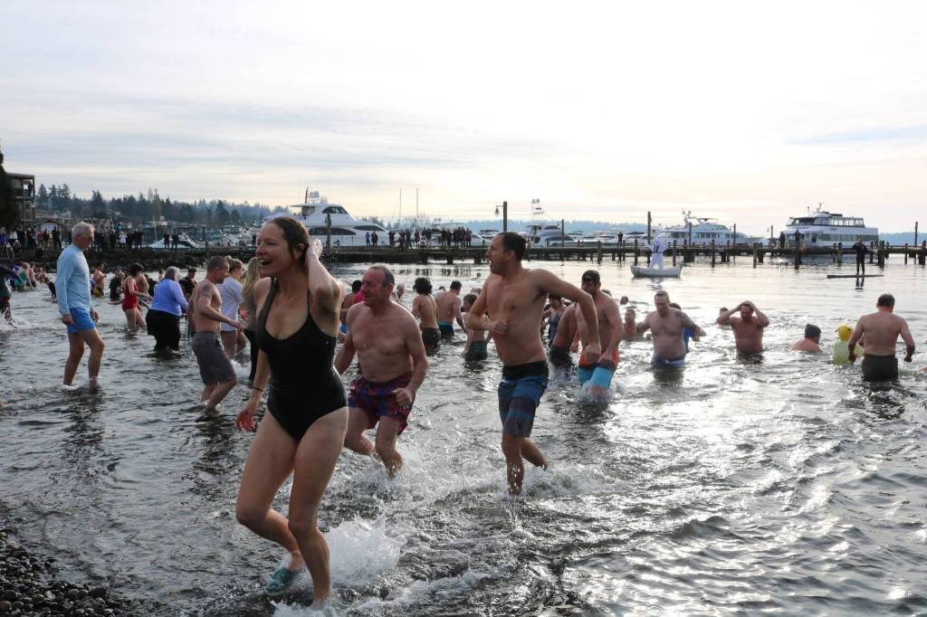 Starting the new year with a plunge at Marina Park