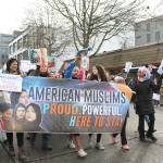 Eastside group Muslim Association of Puget Sound (MAPS) participated in the Womxns March for the third time on Jan. 19. Stephanie Quiroz/staff photo.