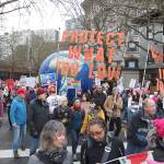 Marchers began their journey from Cal Anderson Park to the Seattle Center on Jan. 19. Stephanie Quiroz/staff photo.