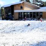 Kids in Kirkland enjoy the two days off from school by sledding down a hill at Peter Kirk Park. Madison Miller/staff photo.
