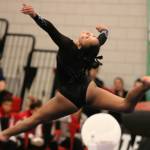LWs Noriega flies through her floor routine. Andy Nystrom / staff photo