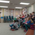 Derek Bermel, Seattle Symphony composer in residence, visited Thoreau Elementary after their composition was selected to be performed at Benaroya Hall. Photo courtesy of Seattle Symphony