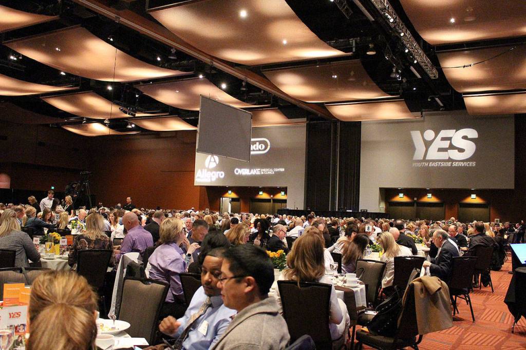 Over 1,000 people attended the YES Invest in Youth Breakfast at the Meydenbauer Center on March 20. Madison Miller/staff photo