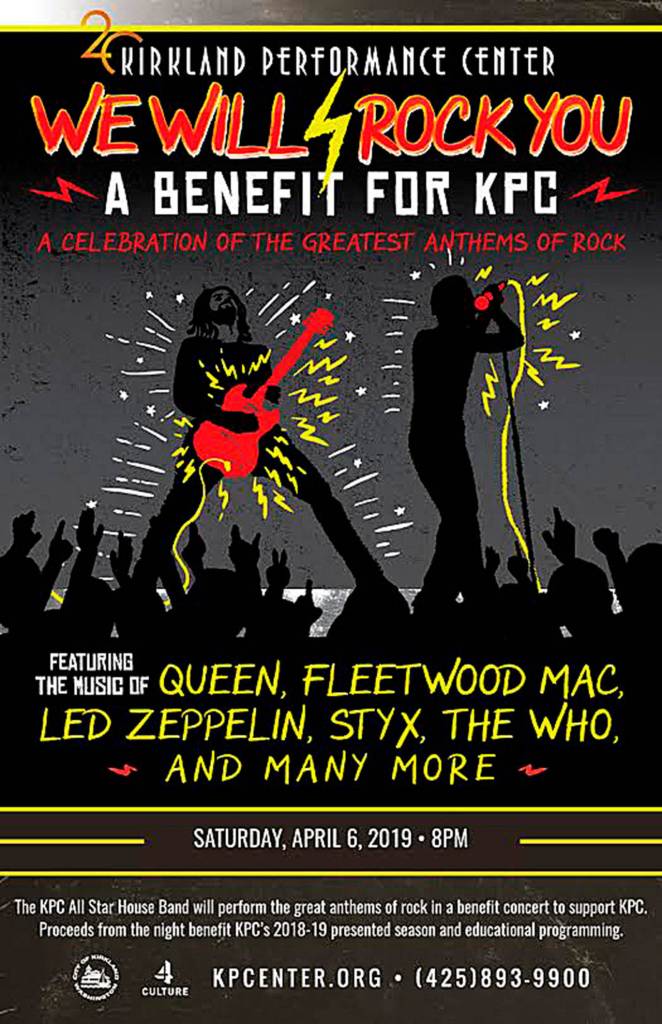 We Will Rock You celebrates the greatest rock anthems at KPC on April 6. Photo courtesy of Jeff Lockhart.