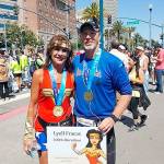 Kirkland couple, Lyell Fracas and Jack Clevenger will run in the Boston Marathon to raise funds for the non-profit 261 Fearless on April 15. Courtesy photo of Lyell Fracas