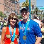 Kirkland couple, Lyell Fracas and Jack Clevenger will run in the Boston Marathon to raise funds for the non-profit 261 Fearless on April 15. Courtesy photo of Lyell Fracas