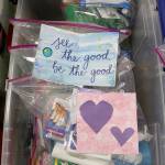 St. Jude Parish members assembled Need Kits with hygiene products at the annual Service Day on March 30. Need Kits were also assembled by elders of 10 assisted living communities. The elderly also donated motivational art cards to put inside each kit. Stephanie Quiroz/staff photo