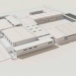 Architectural rendering of a modular congregate shelter. Modular housing is a type of dwelling where the components are manufactured in one location, then assembled at another location. Courtesy of kingcounty.gov.