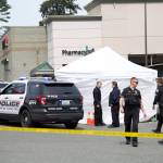 Kirkland investigators had portions of the Juanita Neighborhood Safeway parking lot blocked off on Thursday, April 25. Ashley Hiruko/staff photo