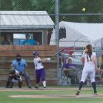 Maddie Miller smacks a two-run homer in the sixth inning to put the Kangs ahead, 6-5. Courtesy of Eric Chen