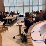 King and Snohomish County councils listen to brief statements from the three candidates running for the vacant Senate seat. Madeline Coats/staff photo