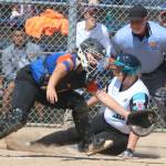 Eastlakes Leah Cupp slides in safe at home in the locals 14-6 loss to Central (Canfield/Poland Community Little Leagues of Ohio) on July 30. Andy Nystrom/ staff photo