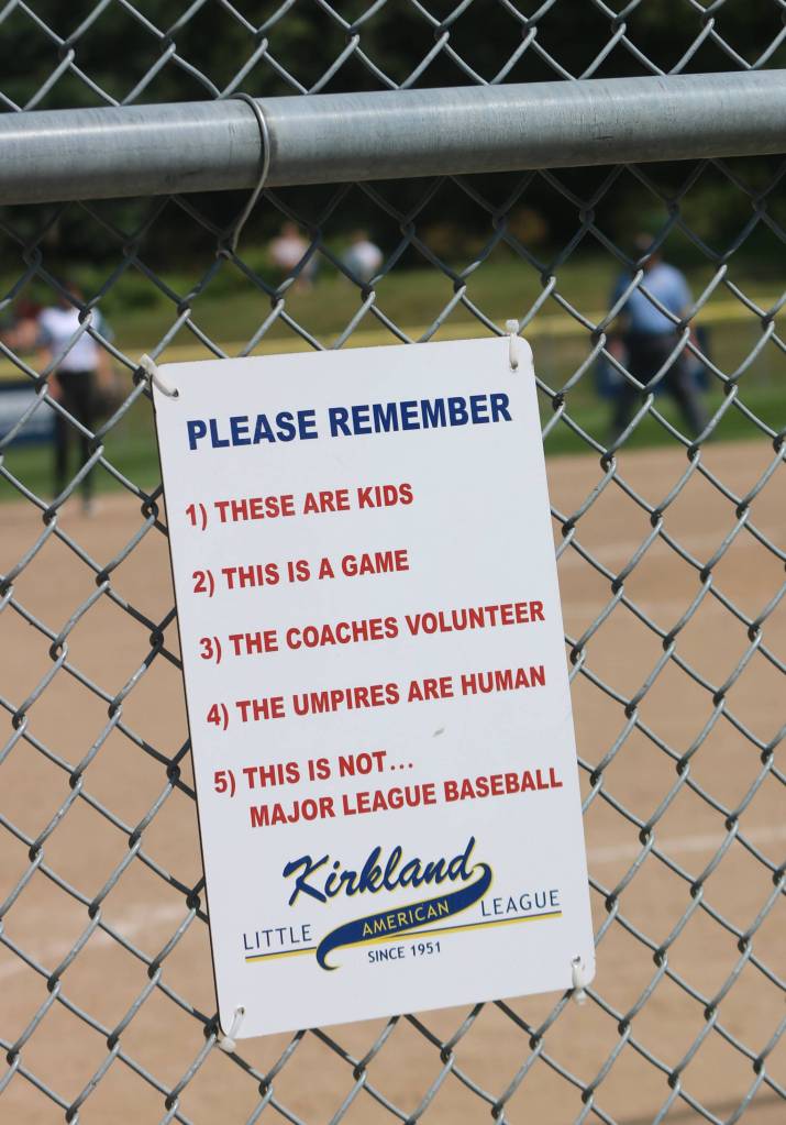 The sign says it all at Everest Park in Kirkland. Andy Nystrom/ staff photo