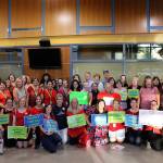 About 50 LWEA and LWESP members gather to support LWESP at Mondays school board meeting. Madison Miller/staff photo