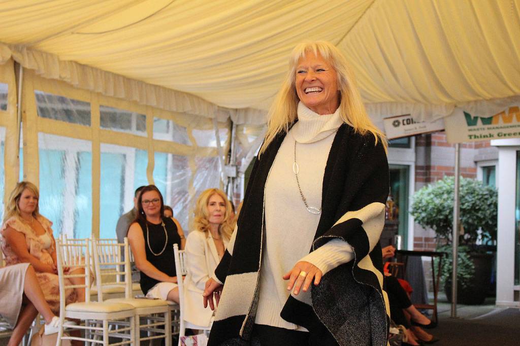 Brenda Kauffman models Serendipity at the Kirkland Chamber of Commerces sustainable fashion show on Sept. 12. Madison Miller/staff photo