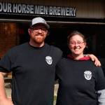 Dane Scarimbolo and Dominique Torgerson run Four Horsemen Brewery in Kent. They were almost shut down in late 2017 by King County, which after years of letting them operate a brewery and taproom, decided they were in violation of county code. Aaron Kunkler/staff photo