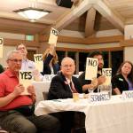 Stephanie Quiroz/staff photo                                Kirkland Council Candidates participated in a forum hosted by Lutheran Peace Fellowship in collaboration with Faith Action Network and Indivisible Kirkland on Oct. 14. Stephanie Quiroz/staff photo