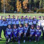 The Lake Washington High slowpitch softball team beat Sehome High, 4-3, on Saturday in Bellingham to qualify for the 2A/3A state tournament, which will be held Nov. 1-2 at the Gateway Sports Complex in Yakima. Fridays games are at noon and 4 p.m. Pictured are, back row from left: Coach Greg Benson, Mary Madaline Roe, Emily Godfrey, Zoe Welborn, Anna Fulton, Lily Reynolds, Brigitte Kern, Kiara Fitzpatrick, Annika Sturgeon, Alexis Danielson, Kylie Hofmann, Hannah Sitterud, Ailish Mills, team manager Jensen Becker-Brown and head coach JoDee Hull. Front row, from left: Jaylanna Martin, Jasidy Martin, Delilah Martinez, Emily Nielsen, Sonia Sheth and Livi Myhre. Not pictured: Dish Madhavan and Morgan Hasselbalch. Courtesy photo