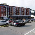 Kailan Manandic/staff photo                                 David Goldman, the deputy director of finance and administration for Kirkland, said that business license fee numbers are down this year in part because of the building permits pulled for Kirkland Urban (pictured here) and the Village at Totem Lake.